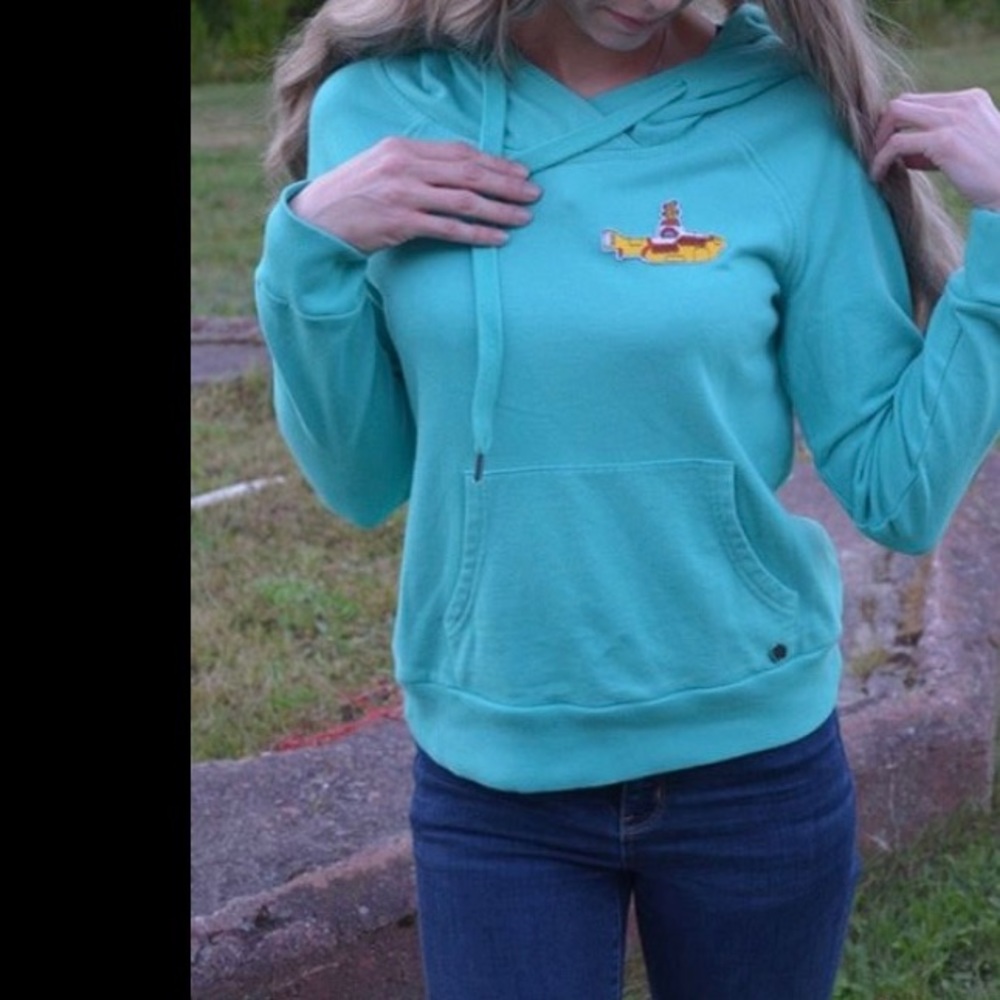 Yellow Submarine / Beatles hand-sewn patch hoodie